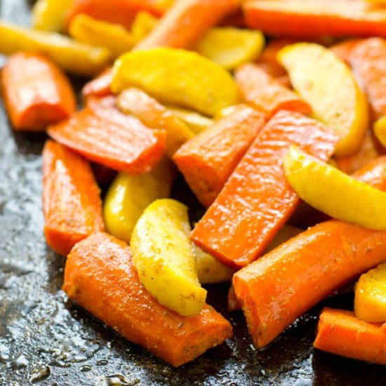 Moroccan Roasted Carrots & Apples