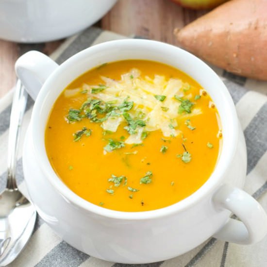 Cream of Sweet Potato and Apple Soup