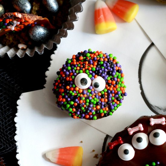 Healthy Halloween Matcha Donuts