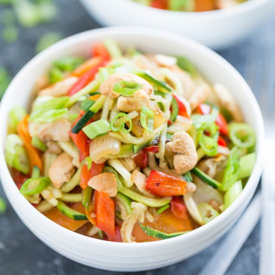 Kung Pao Chicken Zucchini Noodles