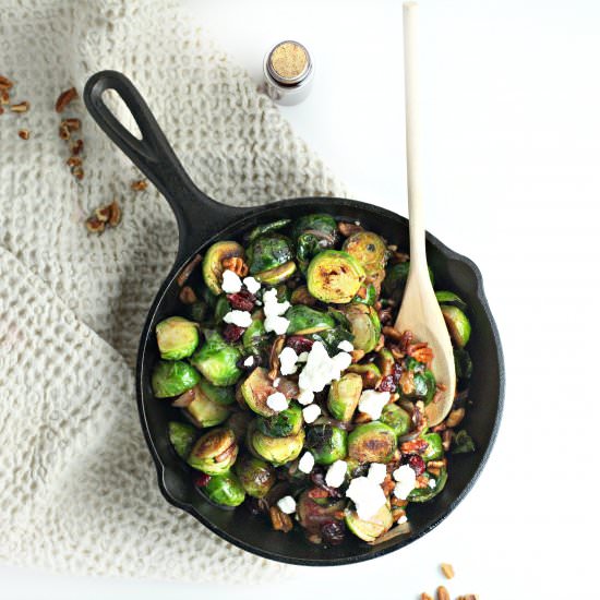 Tart Cherry Glazed Brussels Sprouts