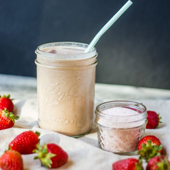 Pink Himalayan Sea Salt and Strawberry Smoothie