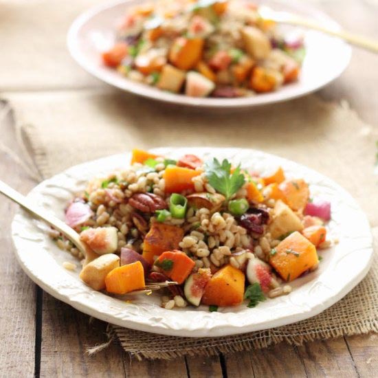 Wheat Berry Salad w/ Veggies & Figs