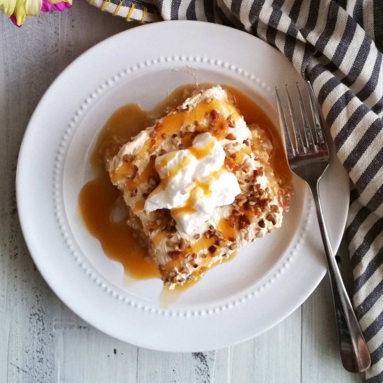 Caramel Apple Poke Cake