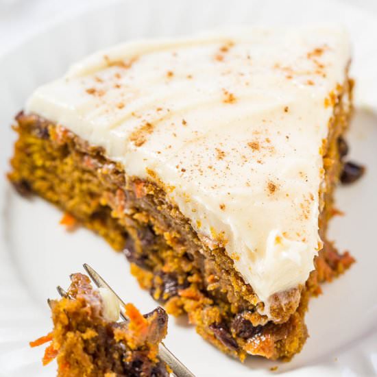 The Best Pumpkin Carrot Cake