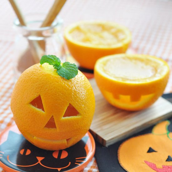 Halloween Orange Jelly Cup