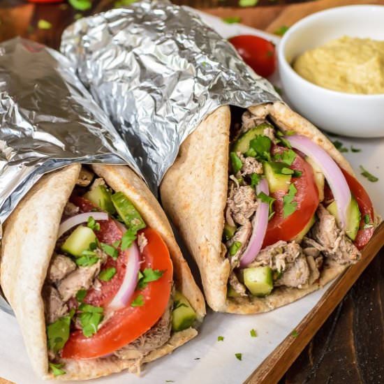 Slow Cooker Chicken Shawarma