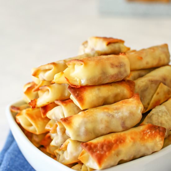 Cheesy Roast Beef Egg Roll Bites