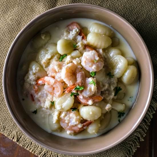 Seafood Gnocchi with Cream Sauce