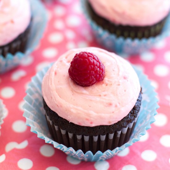 Chocolate Raspberry Cupcakes