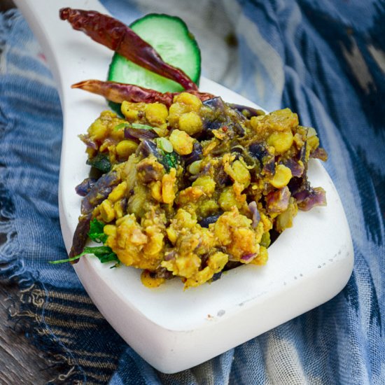 Red Cabbage Zucchini Chana Dal