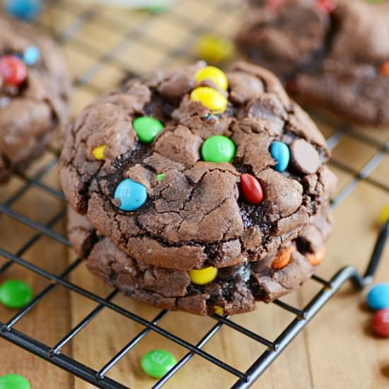 M&M Brownie Cookies