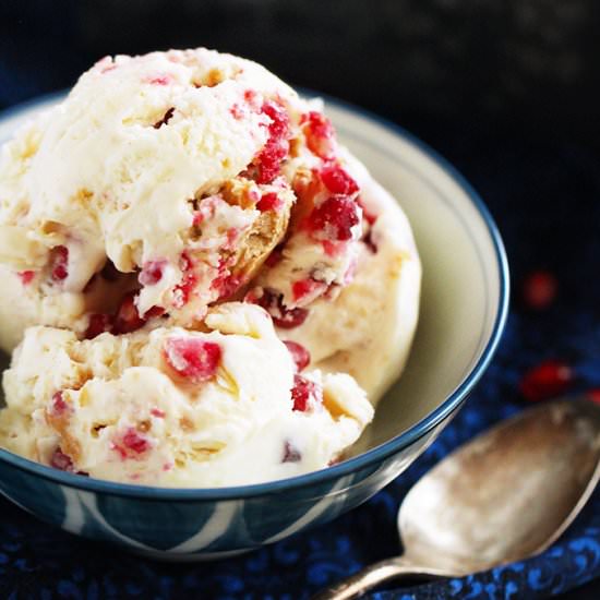 No-Churn PB Pomegranate Ice Cream