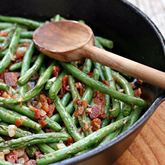 Skillet Green Beans & Bacon