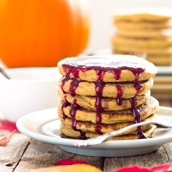 Apple Pumpkin Pancakes (GF/Vegan)