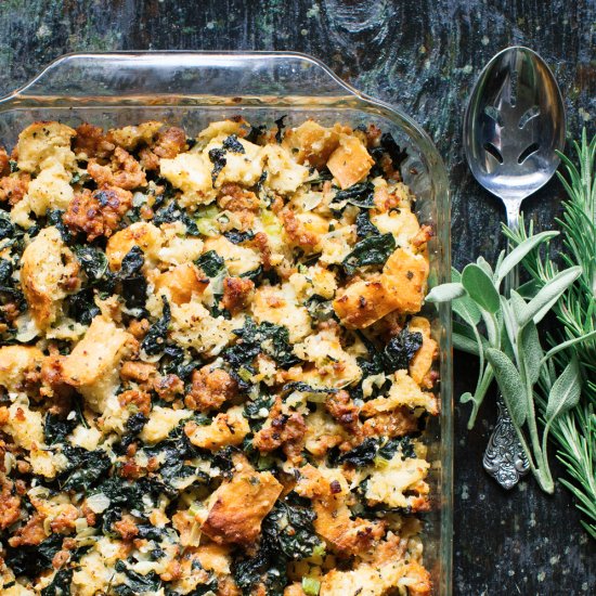 Italian Kale and Sausage Stuffing