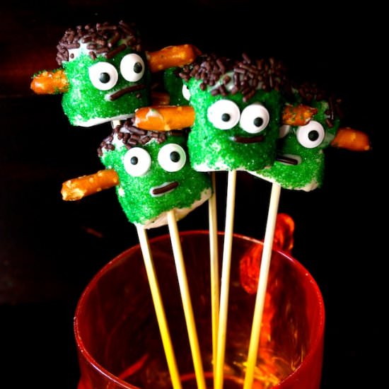 Halloween Frankenstein Marshmallows