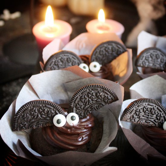 Black Magic Bat Cupcakes