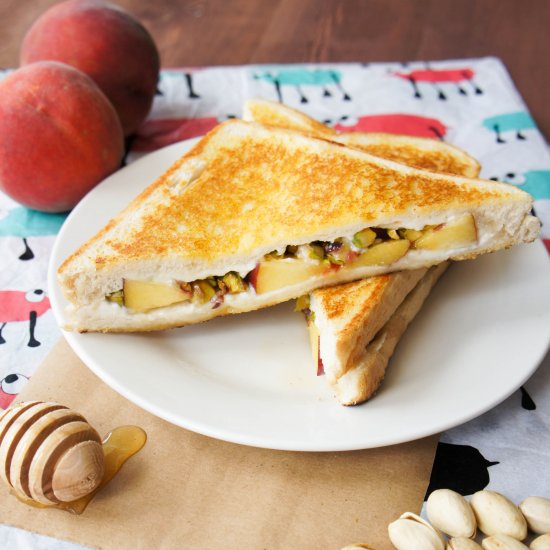 Peach and Cream Cheese Toastie