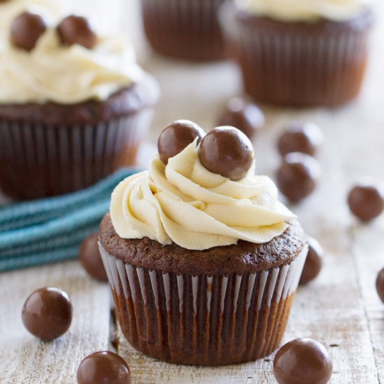 Chocolate Malt Cupcakes