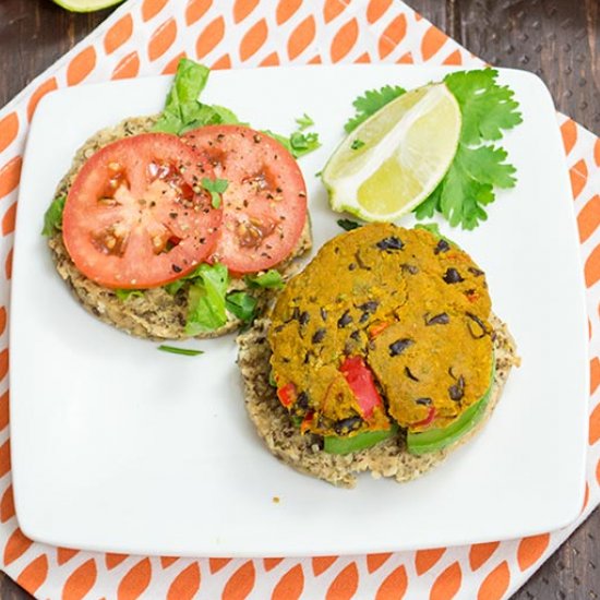 Pumpkin Black Bean Burgers