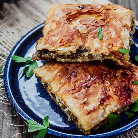 Phyllo Meat Pie