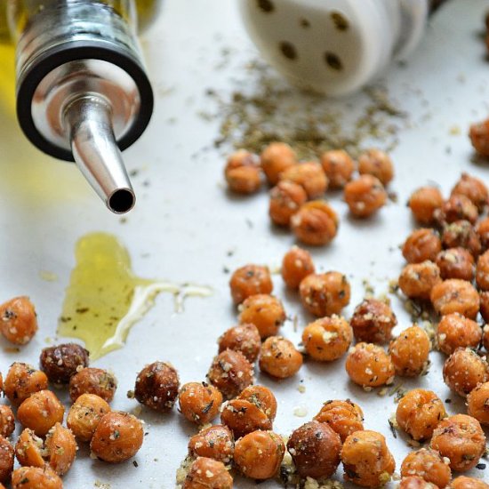 Italian Parmesan Roasted Chickpeas