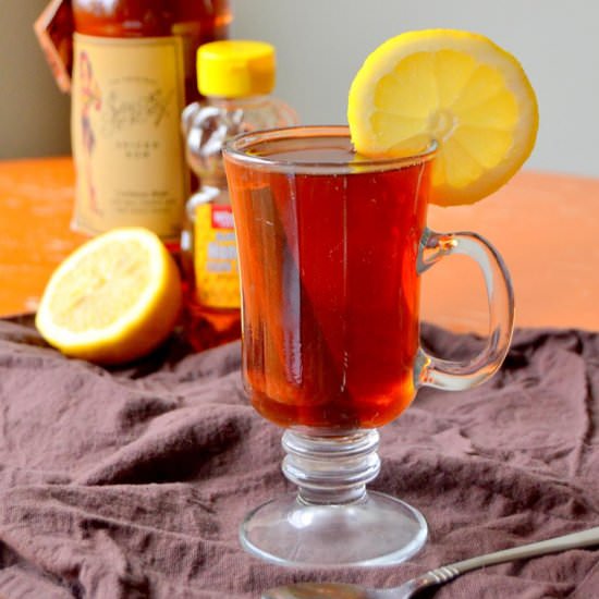 Black Tea Hot Toddy with Rum