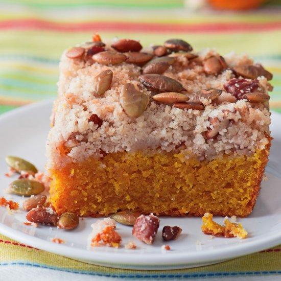 Pumpkin Streusel Coffee Cake