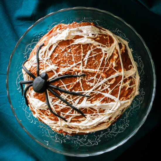 Spider Web Cake for Halloween