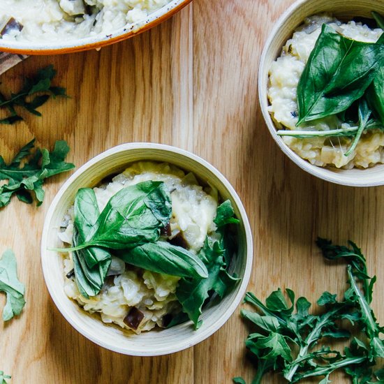 Eggplant + Mozzarella Risotto