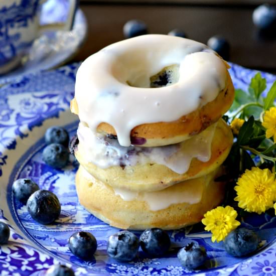 Banana Blueberry Baked Donuts