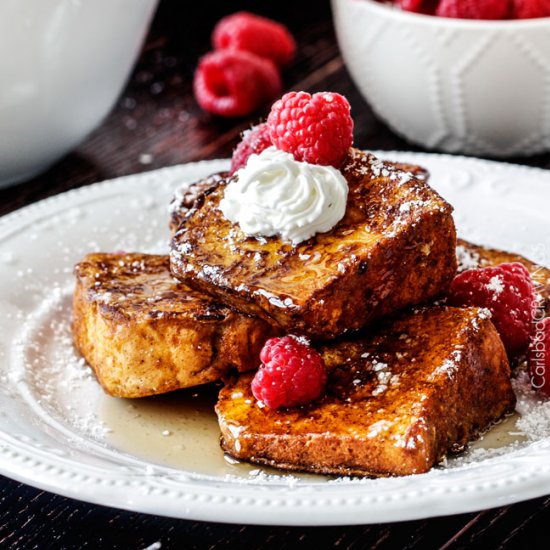 Pumpkin AngelFood Cake French Toast