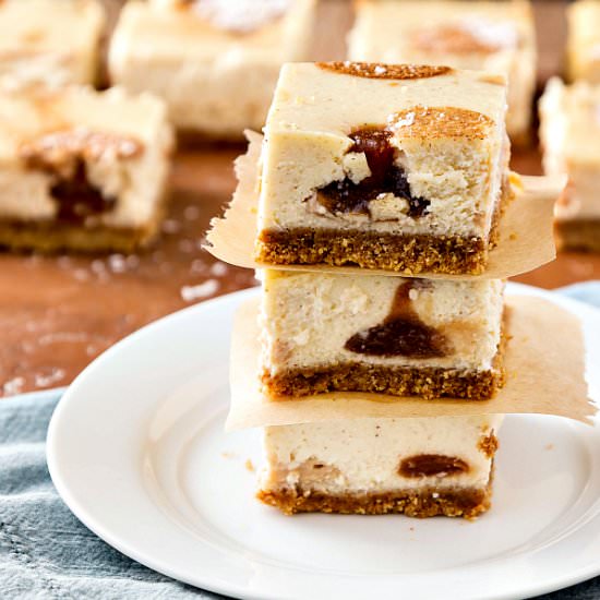 Maple Apple Butter Cheesecake Bars