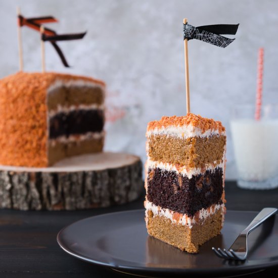 Chocolate Pumpkin Oreo Cake