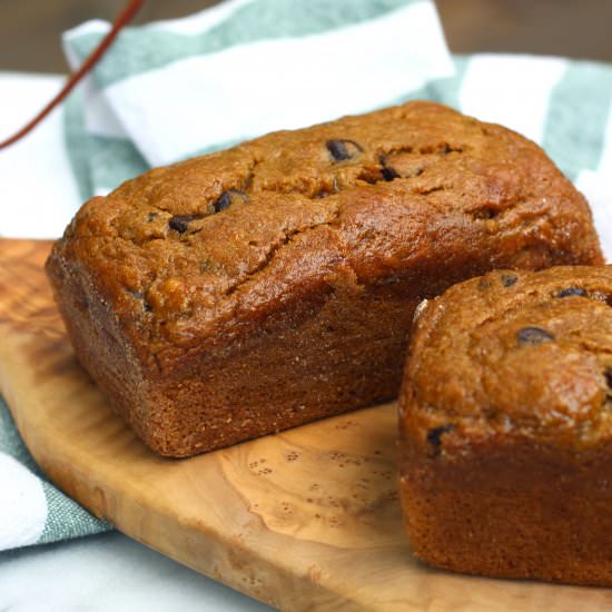 pumpkin chocolate chip banana bread