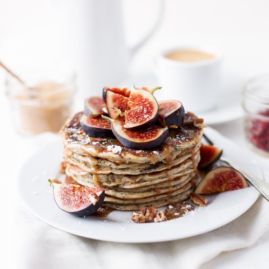 Poppy Seed Fig Pancakes