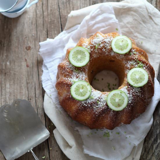 Lime yogurt cake