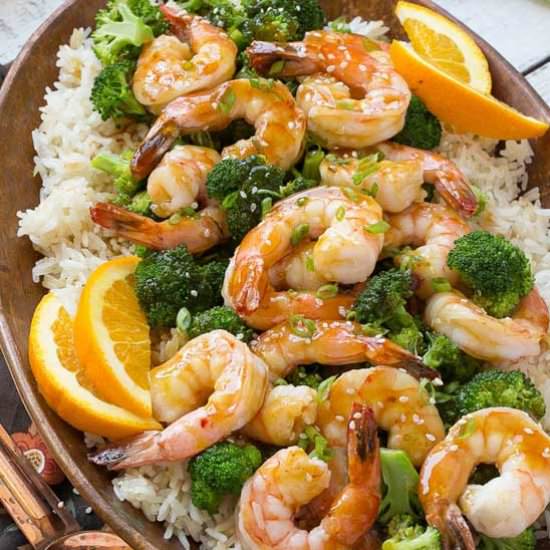 Orange Shrimp and Broccoli