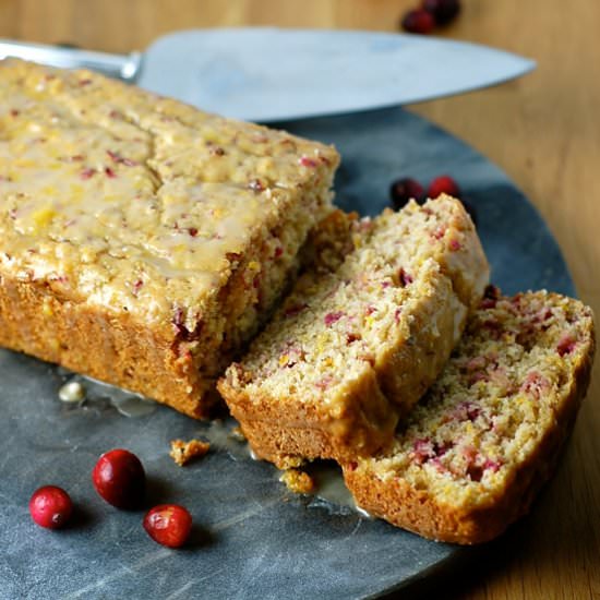 Healthy Cranberry Orange Kefir Cake