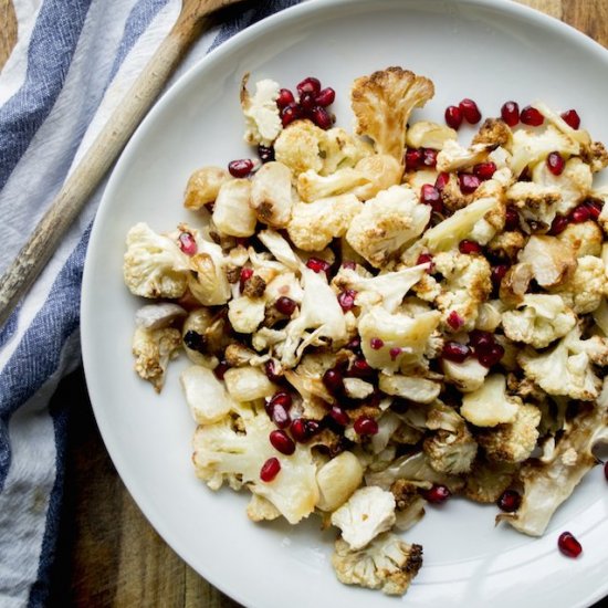 Roasted Cauliflower and Pomegranate