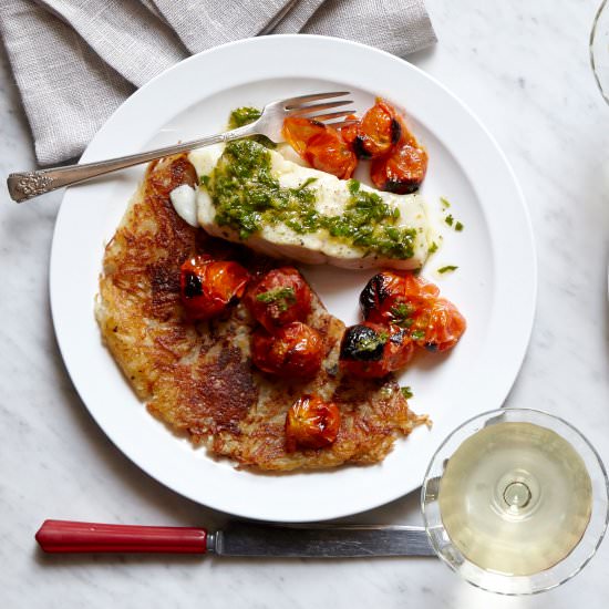 Broiled Hake and Rosti