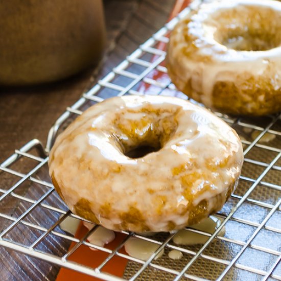 Espresso Glazed Pumpkin Donuts