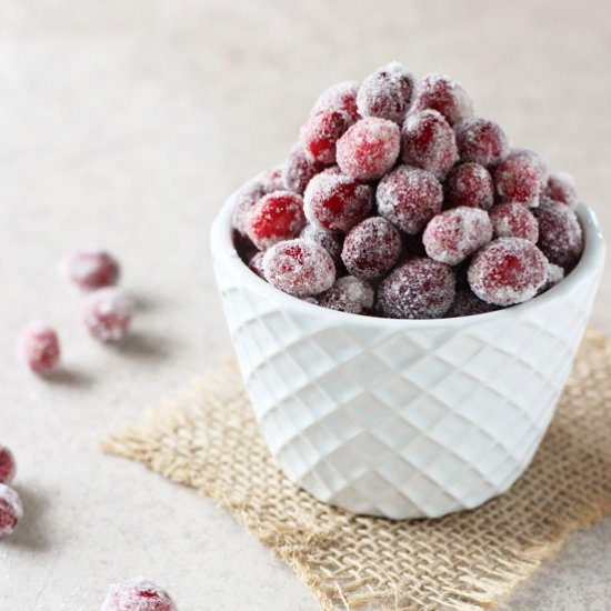 Spiced sugared cranberries