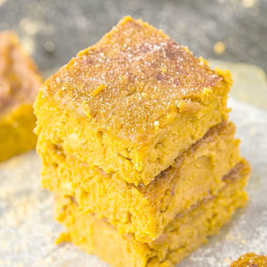 Pumpkin Gingerbread Blondies