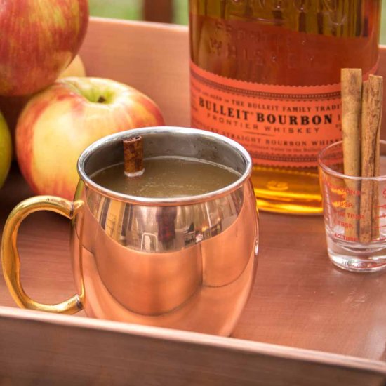 Hot Apple Cider with Bourbon