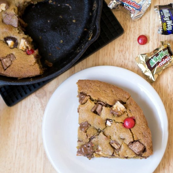 Halloween Candy Skillet Cookie