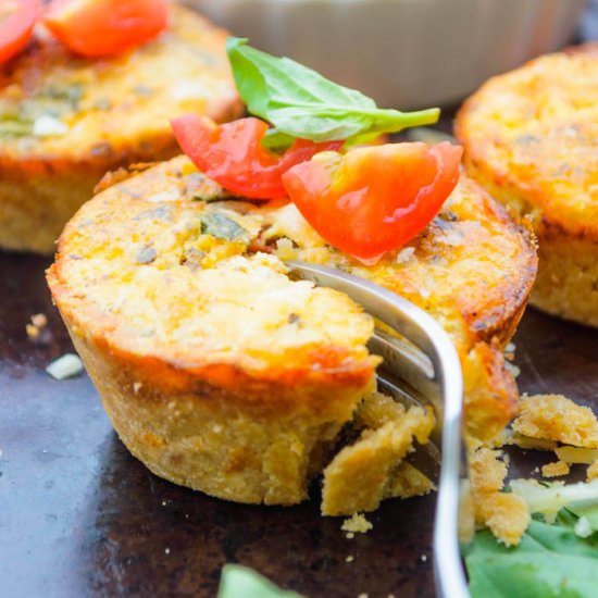 Mini Garlic & Herb Pizza Quiches