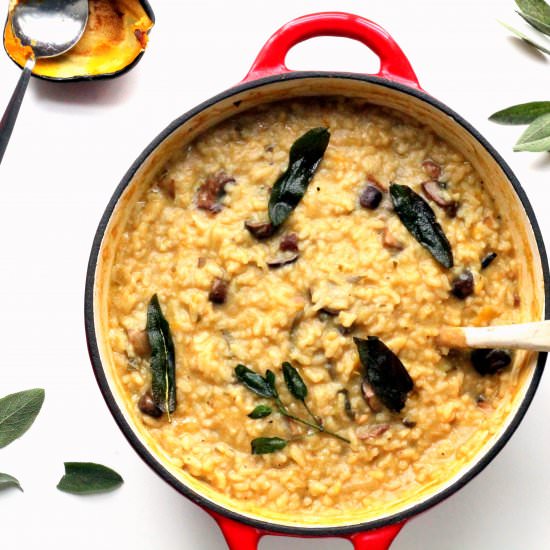 Autumn baked risotto