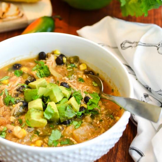 Roasted Vegetable Chicken Chili